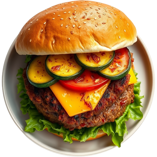 Cali Burger with Fried Zucchini dish