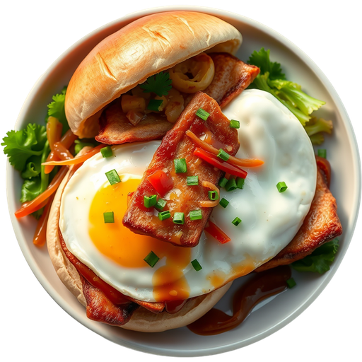 Pork Belly Egg Buns dish