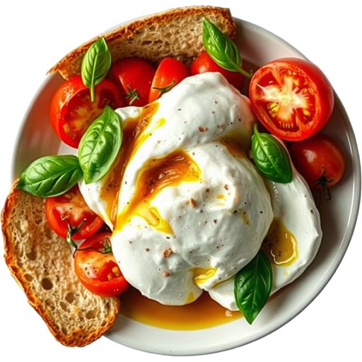 Burrata dish