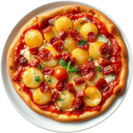 Potato & Bacon Pizza dish