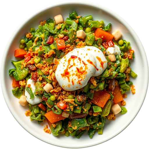 Crispy Green Chaat dish