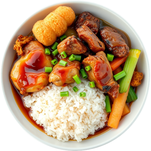 Teriyaki Chicken/Beef/Tempura Combo dish