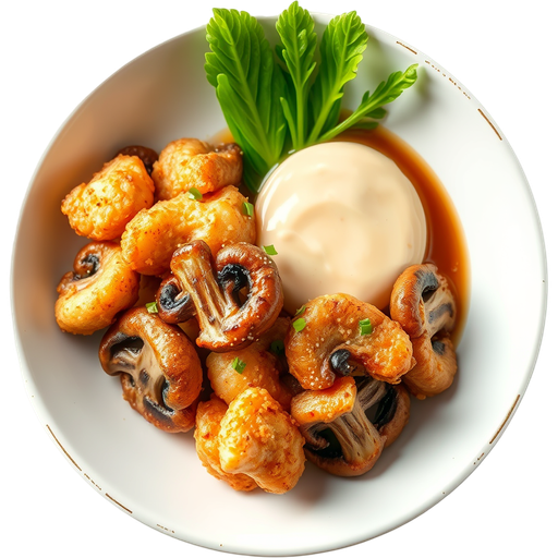 Mushroom Tempura dish