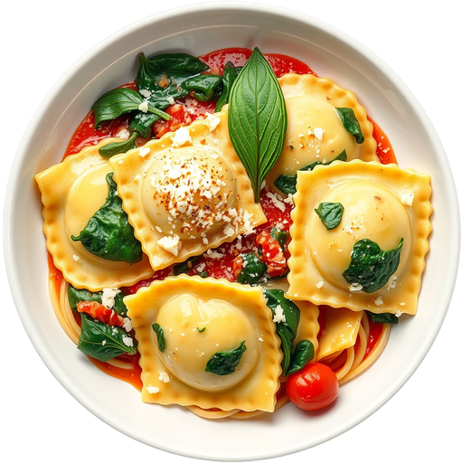 Veal Ravioli dish