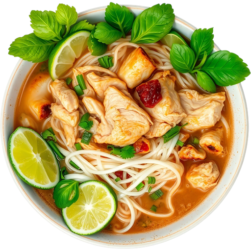 Chicken Pho Tai dish