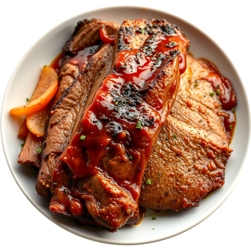 Prime Texas Style Smoked Brisket dish