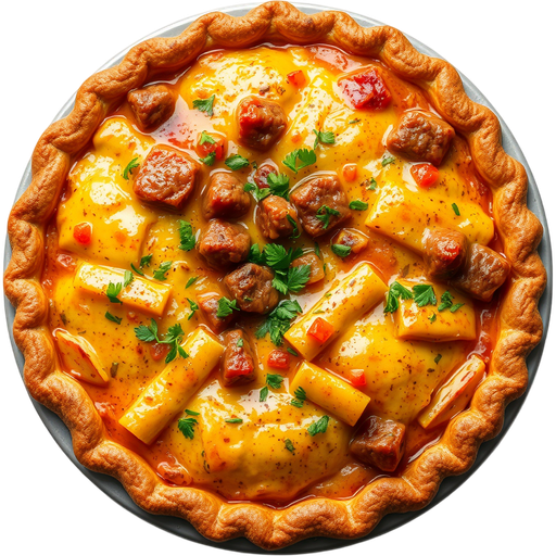 Beef Soujok and Mix Cheese Pie dish