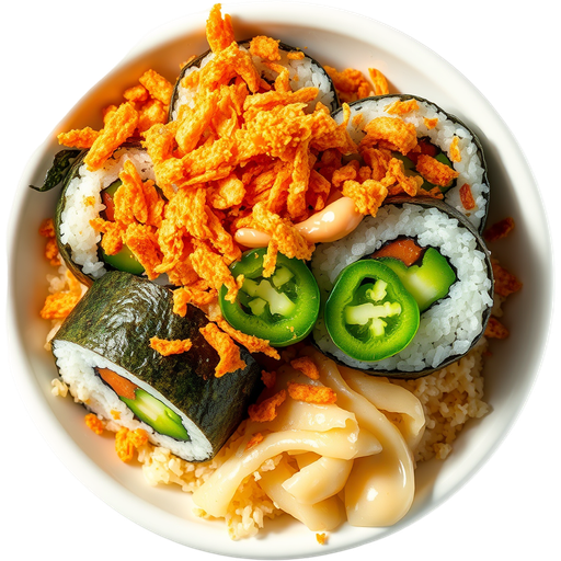 Crunch Jalapeño Roll dish