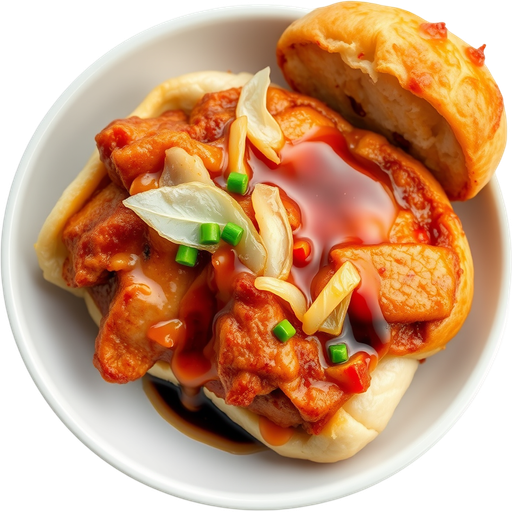 Pan Fried Juicy Pork Buns dish