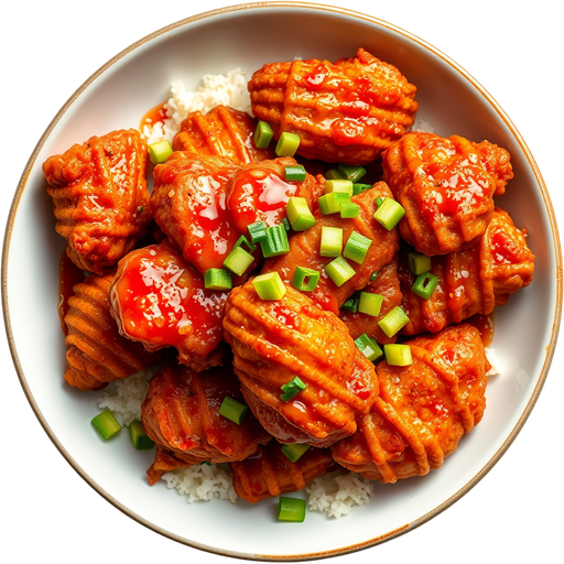 Sweet and Spicy Korean Fried Chicken dish
