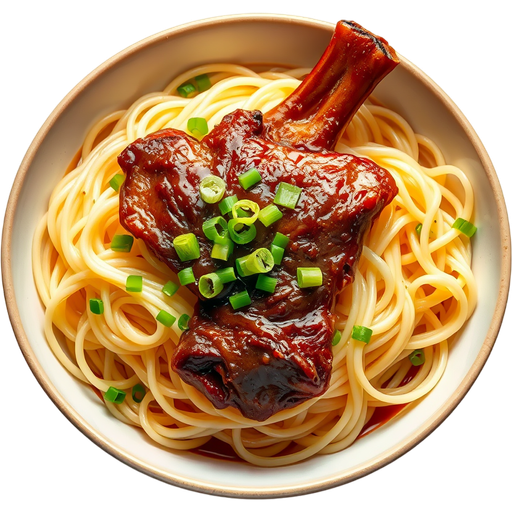 Galbi Tang with Potato Noodles dish
