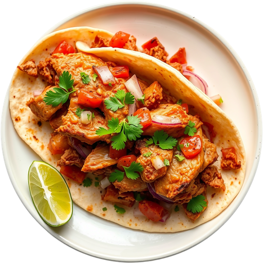 Pork in Flour Taco dish