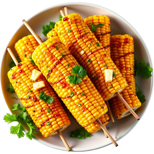 Grilled Corn Lollipops dish
