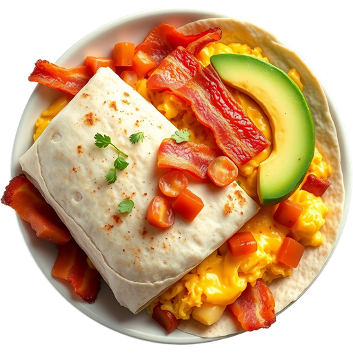 Breakfast Burrito with Bacon dish