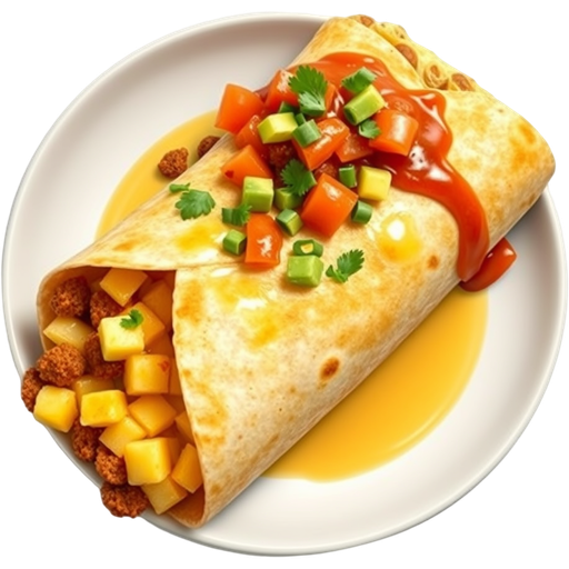 Chorizo Breakfast Burrito dish