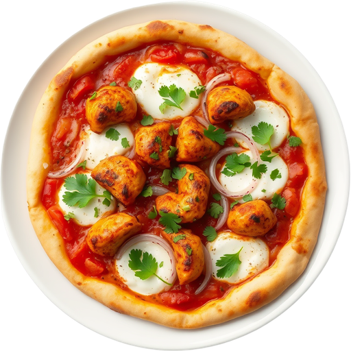 Indian Style Chicken Pizza dish