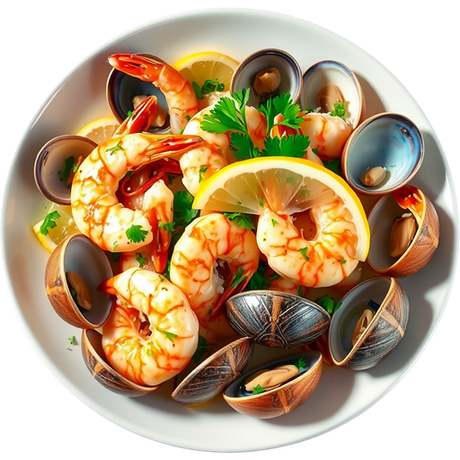 Two Pound Meal with Shrimp and Clams dish