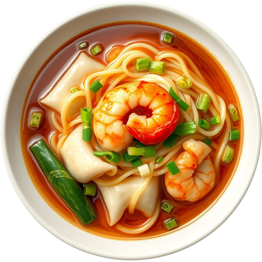 HK Shrimp Wonton Noodle Soup dish