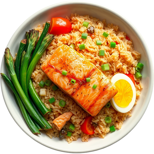 Salmon Fried Rice dish