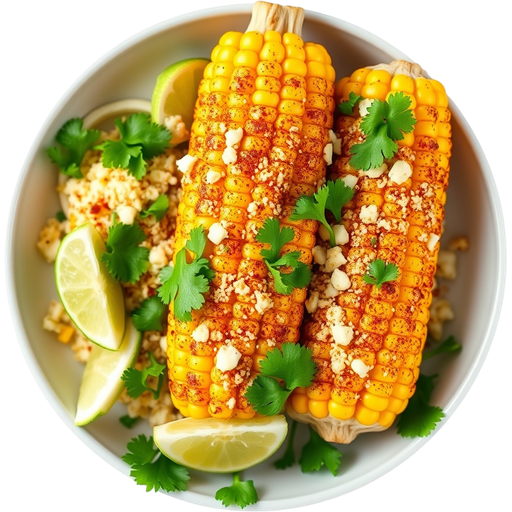 Grilled Corn Elote dish