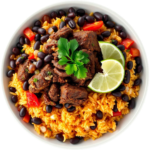 Gallopinto Mixtas with Carne Asada dish