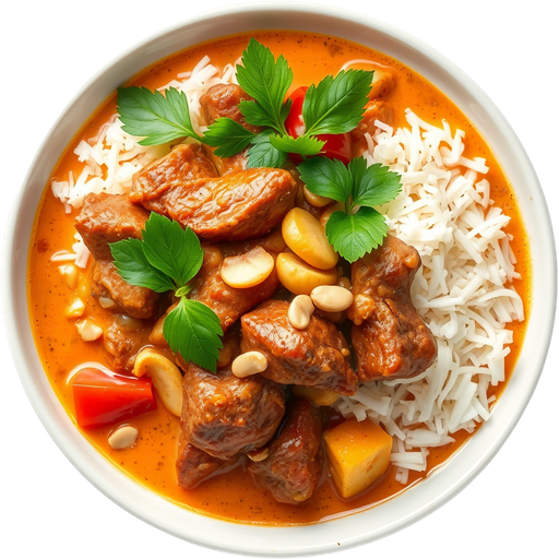 Beef Panang Curry dish