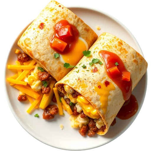 Chorizo Breakfast Burrito dish