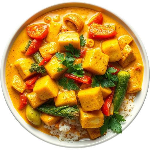 Yellow Curry with Veggies dish