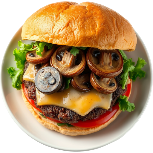 Mushroom Truffle Burger dish