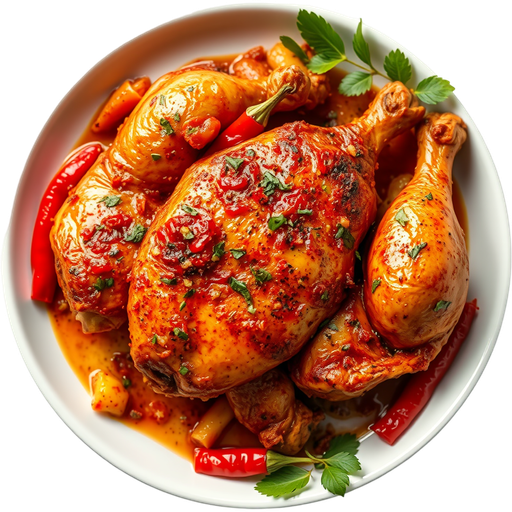 Oven-Roasted Spicy Chicken dish