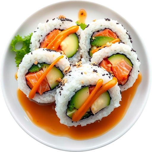 Salmon Fusion Roll dish