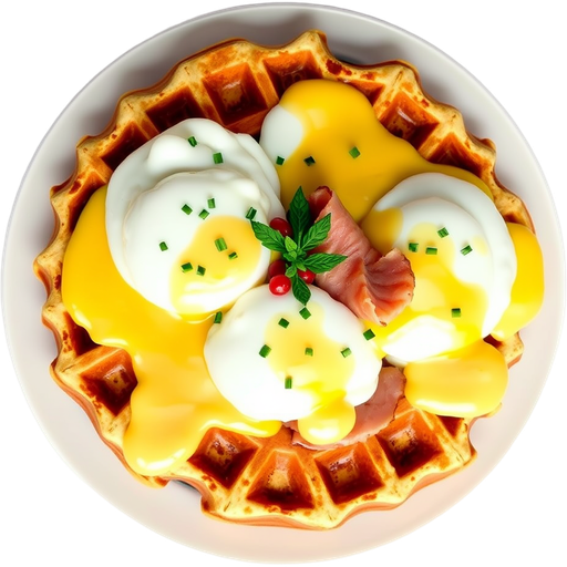 Waffle Benedict dish