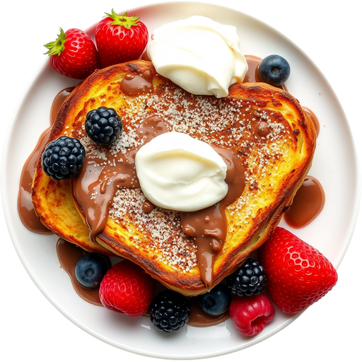 Crispy French Toast with Nutella and Berries dish