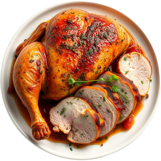 Pavo Rostizado y Lomo Embuchado dish