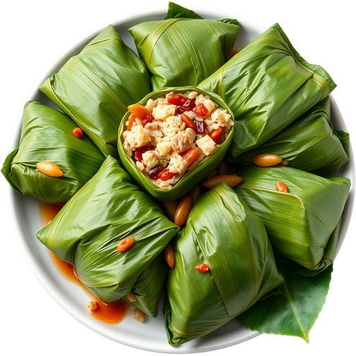Banana Leaf Wrapped Rice Goodies dish