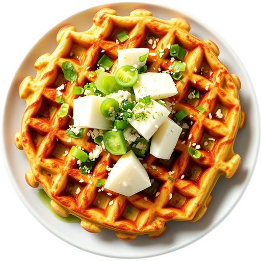 Green Coconut Waffles dish