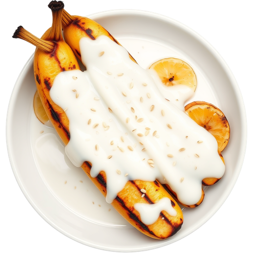 Grilled Banana with Coconut Milk dish