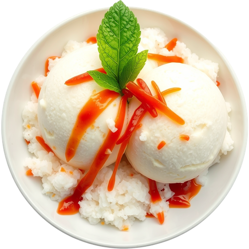 Coconut Ice Cream with Sticky Rice dish