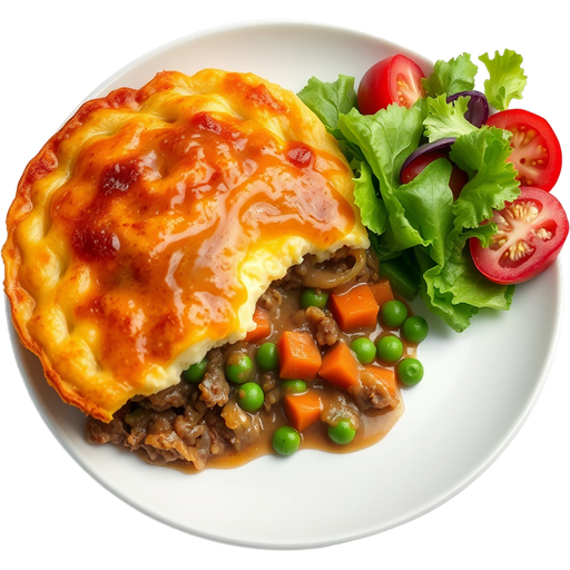 Shepherds Pie with Side Salad dish