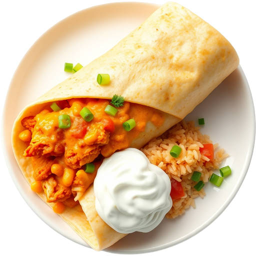 Hot Cheeto Chicken Burrito dish