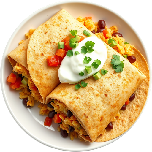 Rice and Bean Burrito dish