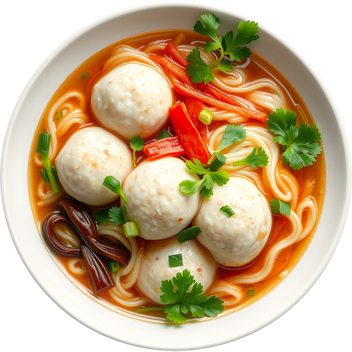 Fish Ball Noodle Soup dish