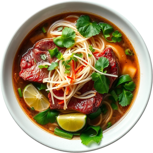 Rare Filet Pho dish