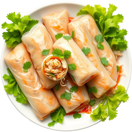 Chicken Spring Rolls dish