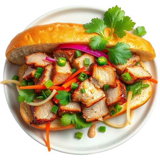 Roasted Pork Bahn Mi dish