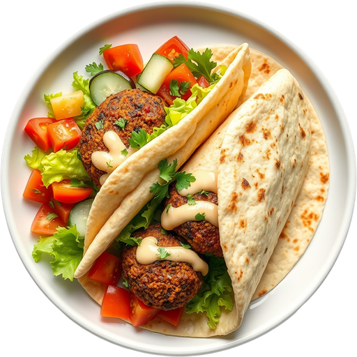 Falafel Pita Wrap dish