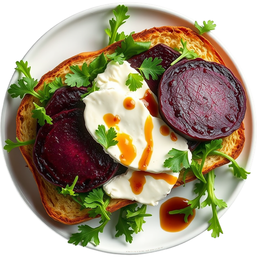 Beet and Goat Cheese Sandwich dish