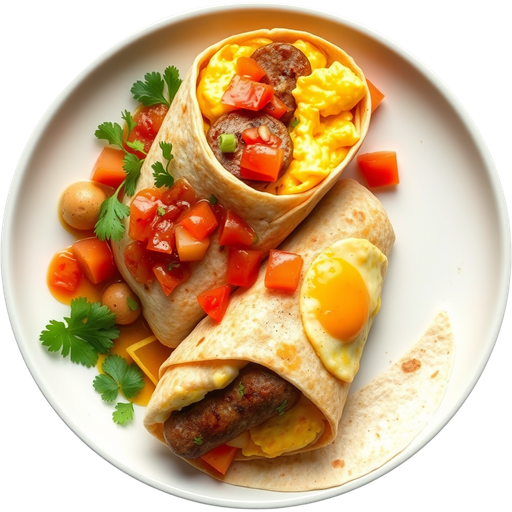 Sausage Breakfast Burrito dish