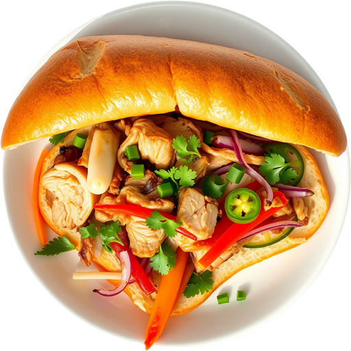 Banh Mi with Lemongrass Pork dish