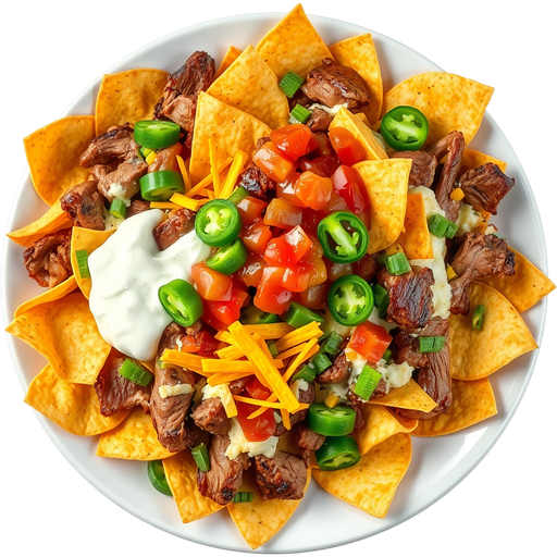 Steak and Chicken Nachos dish